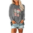 thumbnail image 2 of Ailaofu New Years Eve Outfits Women,Women's Casual Long Sleeve Round Neck Happy New Year 2026 Printed Graphic Plus Size Tops, 2 of 7