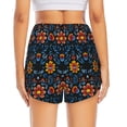 thumbnail image 2 of Lsque Mexican Flower Printed Women's Running Shorts with Liner Pockets,Elastic Quick Dry Workout Athletic Gym Yoga Shorts,Womens High Waist Shorts-, 2 of 9