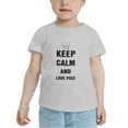 thumbnail image 2 of Keep Calm And Love Pigs Cute Toddler T-Shirts for Boys Girls (Gray, 2T), 2 of 5