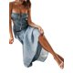 thumbnail image 5 of Lucakuins, vestido largo informal de verano para mujer, vestido sin mangas con lazo de Color sólido y espalda descubierta, vestido de fiesta a la moda con tirantes Lucakuins moda, 5 of 8