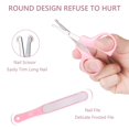 thumbnail image 3 of Kit de uñas para bebés, juego de cuidado de uñas para bebés 5 en 1, herramienta para el cuidado de uñas para bebés, juego de manicura para bebés que incluye cortaúñas oso de fresa Hogar, 3 of 5