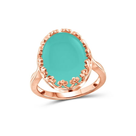 Chalcedony Gold Ring - 9-3/4 Carat T.G.W. Chalcedony Rose Gold over Silver Fashion Ring
