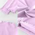 thumbnail image 2 of KVPLBQFD White Blouse Girls White Tops Long Sleeve Shirts for Teens Toddler Clothes 2 Year Old Girl Clothes Western Toddler Girl 2t Girl 4 Toddler, Purple 11-12 Years, 2 of 6