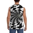 thumbnail image 4 of Gaeub 3D Vortex Illusion Men's Sleeveless Muscle Shirts Workout Tank Tops, Odor Protection and Comfortable - Large, 4 of 8