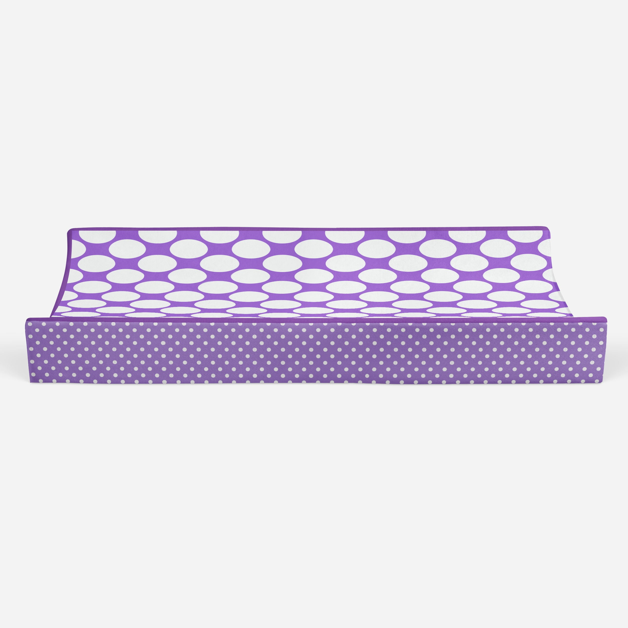 Bacati - Mix N Match Chevron/Dots Purple Girls Quilted Changing Pad Cover