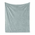 thumbnail image 1 of Brown and Blue Soft Flannel Fleece Throw Blanket, Little Hearts in Brown with Distressed Look Romantic Love Theme, Cozy Plush for Indoor and Outdoor Use, 70" x 90", Brown and Pale Blue, by Ambesonne, 1 of 6