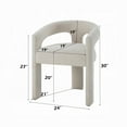 thumbnail image 5 of Gamo Set of 2 Side Dining Chair-Rounded Back-Modern White Chenille, 5 of 6