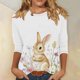 thumbnail image 1 of TaTaai Women's Pullover Blouse Round Neck 3/4 Sleeve Easter Print T-Shirt Casual Loose Fit Holiday Spring Festival Everyday Wear Gift, 1 of 5