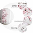 thumbnail image 5 of Shower Curtain Bathroom Set Spring Pink Floral Cherry Blossoms Waterproof Fabric Shower Curtains with Grommets&Hooks Japanese Flowers Privacy Bath Curtain for Bathtub 72x84in, 5 of 7