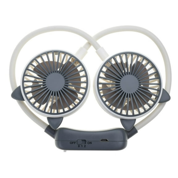 Portable Neck Fan Hands-Free Fan USB Rechargeable 2 Speeds Hanging Fans Air Cooling Wearable Neckband Fan
