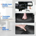 thumbnail image 6 of FDW 500lb Ergonomic Office Chair, Big & Tall PU Leather Desk Chair with Headrest , Black, 6 of 7