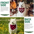 thumbnail image 2 of Christmas Dog Bandanas 2 Pack, Classic Plaid Dog Scarf Santa Snowman Merry Christmas Print Triangle Bibs Kerchief, Adjustable Washable Dog Bandanas for Small Medium Large Dogs Cats Pets, 2 of 6