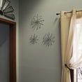 thumbnail image 5 of Things2Die4 Zeckos Silver Metal Sunburst Wall Mounted Hanging Sculpture Set of 3, 5 of 7