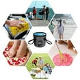 thumbnail image 3 of Soidarity Cubo de agua plegable de PVC, lavabo, viaje, Camping, pesca, canotaje, organizador reutilizable, accesorios de contenedor Pescar Negro 20L Soidarity OD022092-04, 3 of 6