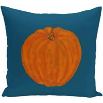 Simply Daisy 16" x 16" Li'l Pumpkin Holiday Print Pillow, Teal