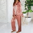 thumbnail image 2 of Fiaer,Pajama Lounge Sets for Women,Womens Long Sleeve Wide Leg Pants Sleepwear 2 Piece,Women's Loose Fit Casual Trendy Comfy Pjs Hot Pink M, 2 of 6