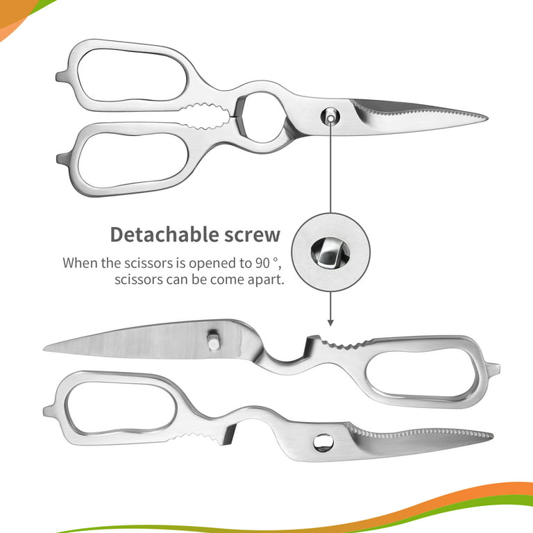 Japanese Multifunctional Food Scissors Stainless Steel Chicken Bone  Scissors Detachable Multi-purpose Kitchen Scissors