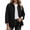 Black, variant on Womens Quilted Shacket Button Front Short Jacket Fall Winter Collared Outerwear With Pockets