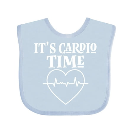 

Inktastic Heart Health Cardio Time Fitness Gift Baby Boy or Baby Girl Bib