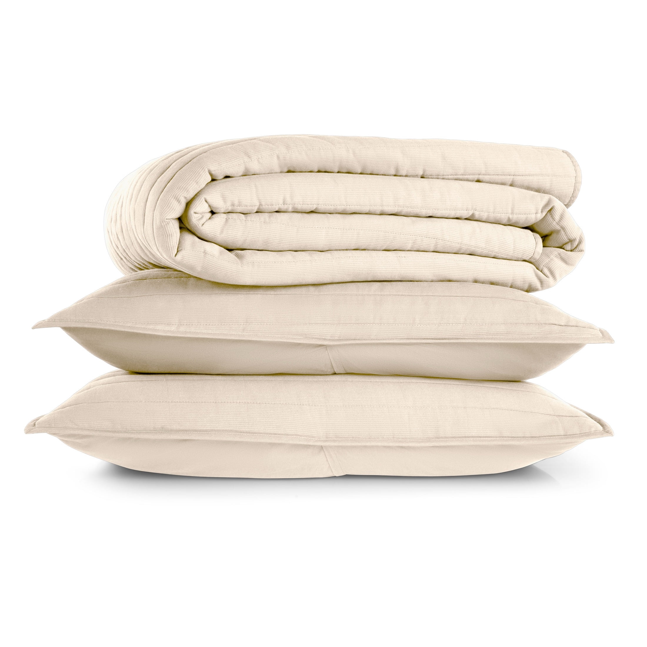 Allswell Linen Blend 3-Piece Quilt Set, Vanilla Dream, Full/Queen