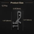 thumbnail image 2 of Unique Bargains 12 Pack 2-1/8 Inch Clear Valance Clips, Hidden Window Blind Valance Retainer Holder with Groove, Style12, 2 of 6
