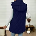 thumbnail image 3 of SDNall Women's Lightweight Quilted Sleeveless Hooded Puffer Jacket - Winter Warm Zip Up Coat, 3 of 8