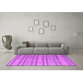 thumbnail image 3 of Ahgly Company Indoor Round Abstract Purple Contemporary Area Rugs, 3' Round, 3 of 4