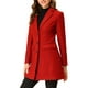 thumbnail image 4 of Abrigo largo para mujer INSPIRE CHIC con solapa, mangas largas y un solo botón, abrigo de invierno S rojo, 4 of 6