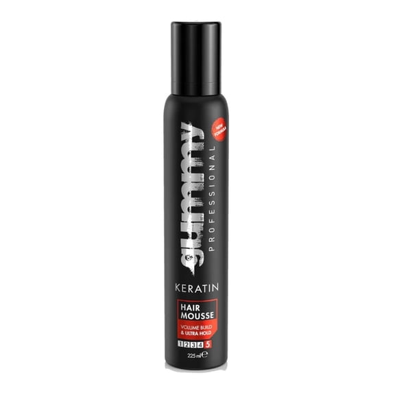 Gummy Hair Mousse Keratin Volume Build Ultra Hold, 7.61 oz