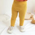 thumbnail image 5 of FAIWAD Baby Girl Ribbed Fleece Lined Pants Elastic Waist Stretchy Leggings Pants Spring Bottom Pants, 5 of 5