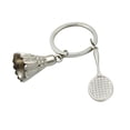 thumbnail image 4 of CIMAXIC Badminton Keychains 5pcs Badminton Ball Racket Metal Keychain Key Ring Sports Gift Key Accessories for Car Keys Bag Charm Handbag,1.85"X0.59"X0.12", 4 of 5