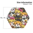 thumbnail image 3 of Kll Hexagon Drink Coasters Set Of 4,Pu Leather Absorbent Coasters Set Decorative Coffee Cup Coasters Housewarming Gift For Home Decor-Cute Cat Cartoon, 3 of 9