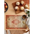 thumbnail image 5 of Red Beige Placemats Set of 6, Vintage Boho Ethnic Geometric Abstract Art Placemats for Dining Table, Place Mats for Kitchen Tabletop, Waterproof Wipeable Dining Table Mats Set, 5 of 9