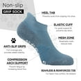 thumbnail image 4 of Busy Socks Unisex No Slip Cushioned Socks for Seniors, Light Blue, Large, 2-Pack, 4 of 8