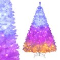thumbnail image 4 of 6/7 Feet Artificial Christmas Tree Hinged Pre-Lit Xmas Tree with 11 Lighting Modes, 7.5 ft, Artificial Christmas Tree for homes, porches, parties, holiday displays, offices, patios, 4 of 7