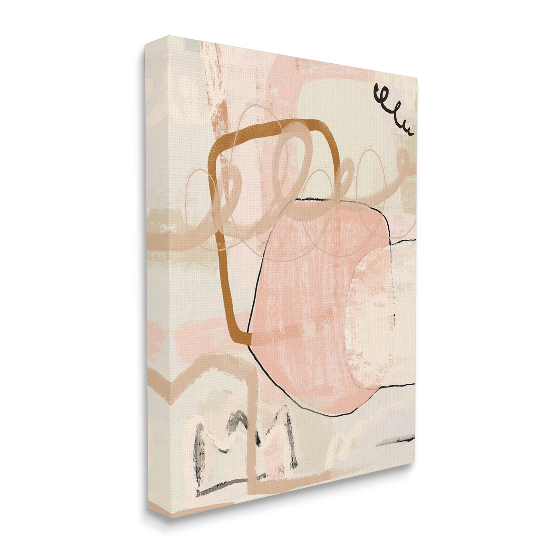 Stupell Industries Contemporary Layered Abstract Shapes Graphic Art Gallery Wrapped Canvas Print Wall Art, Design by Kim Allen