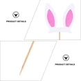 thumbnail image 2 of Jiyike Rabbit Ear Cupcake Toppers: Bunny Ear Cake Topper Cupcake Picks Dessert Insert 30pcs for Spring Birthday Party Decoration, 2 of 10