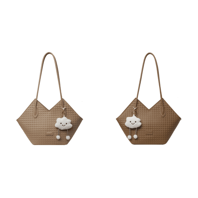 Bolso Hombro Con Forma Corazón para Mujer Diario Vintage Cuero PU (caqui)
