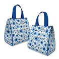 thumbnail image 2 of Pioneer Flower Floral Print Pattern Insulated Lunch Bag for Women & Adults,Large Portable Soft Cooler Lunch Bag,Thermal Food Storage Tote with Pearl Cotton,8.66L,8.75x5.75x9.5 Inch, 2 of 6