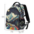 thumbnail image 2 of FORMRS Kids School Backpack Elementary Student Unisex Travel Bookbag with Reflective Stripes, Evening Mountain Road, 2 of 7