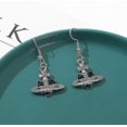 thumbnail image 4 of 1 Pcs Baroque Rhinestone Love Heart Saturn Planet Earrings Jewelry----black--Product code 70474 black, 4 of 5
