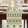 thumbnail image 3 of Table Runners 48 Inches Long Dress Scarves, Beige Green Boho Farmhouse Kitchen/Dining Table Runner, Short Coffee Tablerunners, Vintage Ethnic Tribe Abstract Art 13x48 Inch, 3 of 9