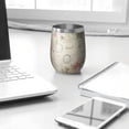 thumbnail image 3 of 12oz Stemless Wine Tumblers Pioneer Flower Vacuum Insulated Stainless Steel Travel Tumbler Cups Mug with Lid and Straw for Champaign,Cocktail,Beer with Cleaning Brush, 3 of 5