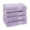 thumbnail image 3 of Cotton Paradise 100% Cotton 4 Piece Washcloths, Soft Absorbent Small Hand Face Towels Wash Rags for Body, Lilac, 3 of 6