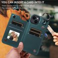 thumbnail image 4 of iPhone 14 Case ,Card Slots Leather Wrist Strap Phone Cover for iPhone 14, 4 of 5