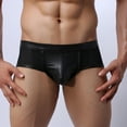 thumbnail image 4 of Los Hombres de material cuero de La PU Suspensorio Ropa Interior Calzoncillos Calzoncillos, 4 of 9