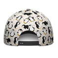 thumbnail image 4 of Snowflake Decorated Baseball Cap - Emperor Penguin Print Adjustable Snapback Outdoor Hiking Hat, 4 of 6