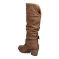 thumbnail image 3 of Liliana DA24 Women Distressed Leatherette Slouchy Knee High Buckle Strappy Riding Boot, 3 of 5