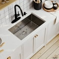 thumbnail image 2 of CASAINC Stainless Steel 32 in. 16-Gauge Single Bowl Undermount Kitchen Sink Brushed Bottom Grid Drainer, 2 of 8