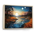 thumbnail image 2 of Designart "Azure Mirrors on the River IV" Landscapes Floater Framed Wall Art Living Room, 2 of 7